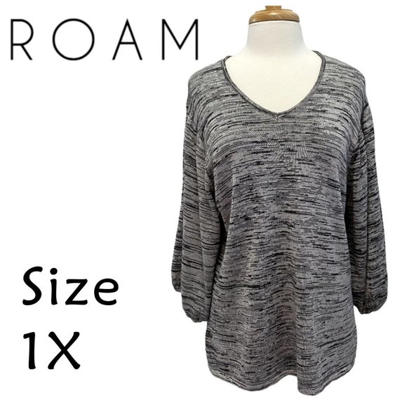 ROAM New York Sweaters - ROAM New York Silver Metallic Sweater Size 1X